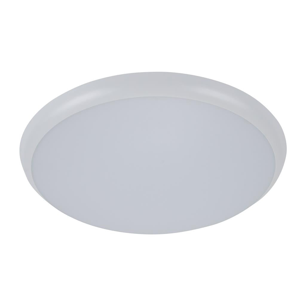 SOLAR-400 Round Tricolour 35W 400MM Slimline LED Dimmable IP54 Oyster Light - White
