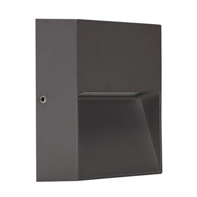 ZEKE-4-4W- SQR Square Surface Mounted LED Steplight 3000K - Dark Grey