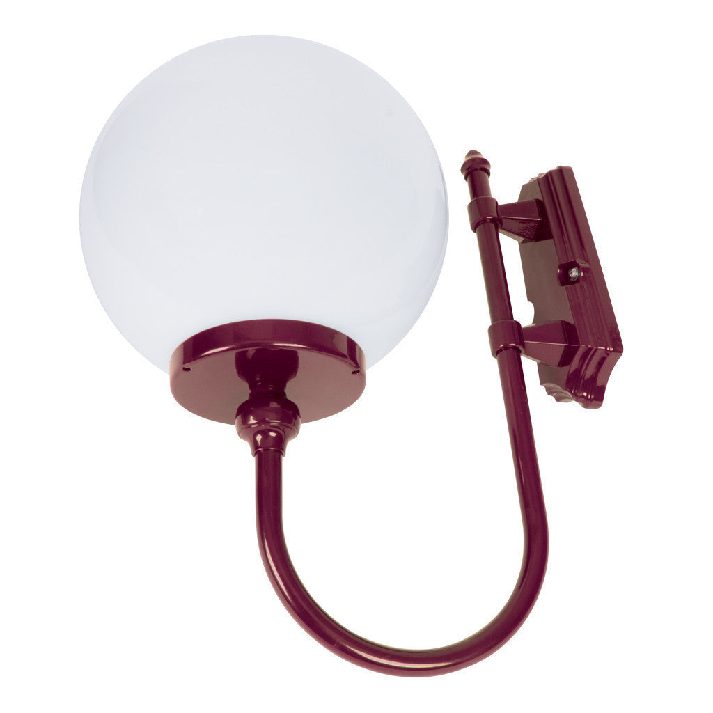 GT-602 Lisbon 30cm Sphere Wall Light - Powder Coated Finish / E27 - Burgundy