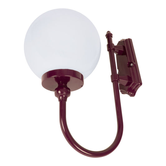 GT-600 Lisbon 25cm Sphere Wall Light - Powder Coated Finish / E27 - Burgundy