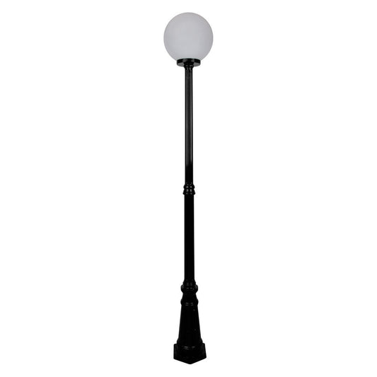 GT-558 Siena 30cm Sphere Tall Post - Powder Coated Finish / E27 - Black
