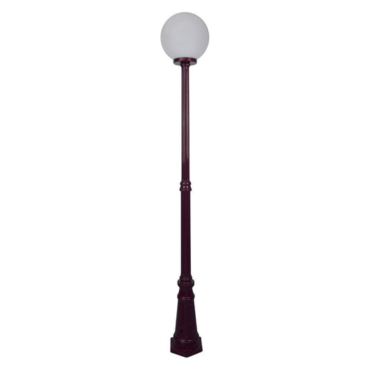 GT-558 Siena 30cm Sphere Tall Post - Powder Coated Finish / E27 - Burgundy