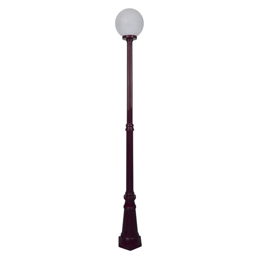 GT-557 Siena 25cm Sphere Tall Post - Powder Coated Finish / E27 - Burgundy