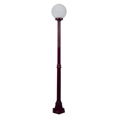 GT-555 Siena 25cm Sphere Medium Post - Powder Coated Finish / E27 - Burgundy