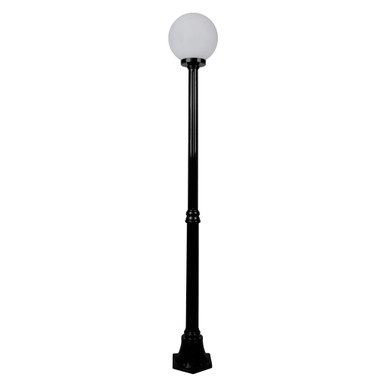 GT-555 Siena 25cm Sphere Medium Post - Powder Coated Finish / E27 - Black