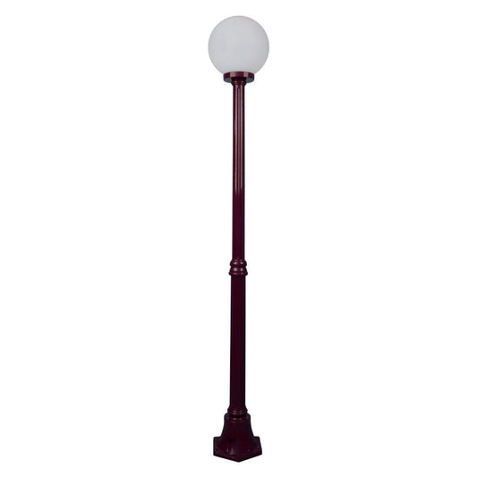GT-555 Siena 25cm Sphere Medium Post - Powder Coated Finish / E27 - Burgundy