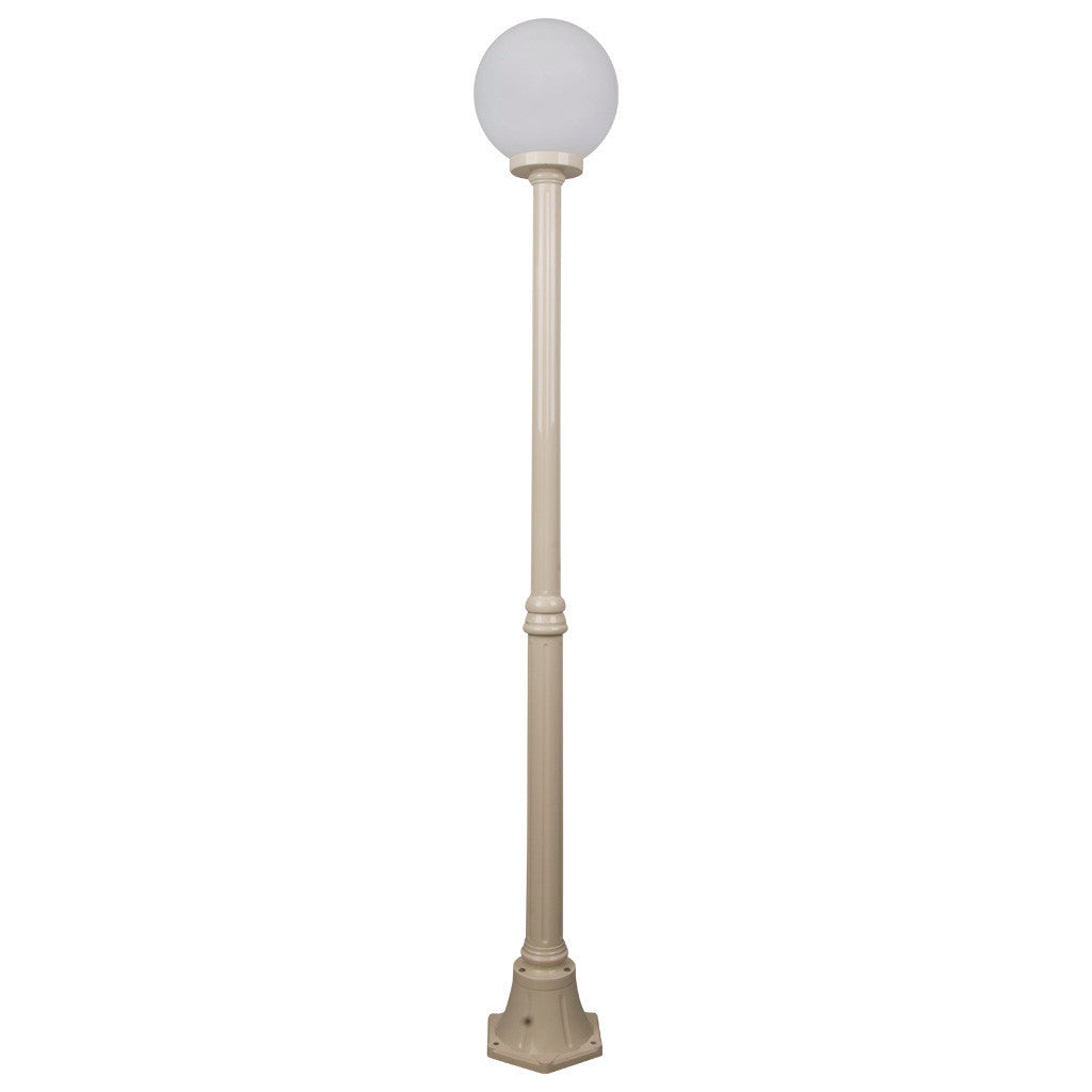 GT-555 Siena 25cm Sphere Medium Post - Powder Coated Finish / E27 - Beige