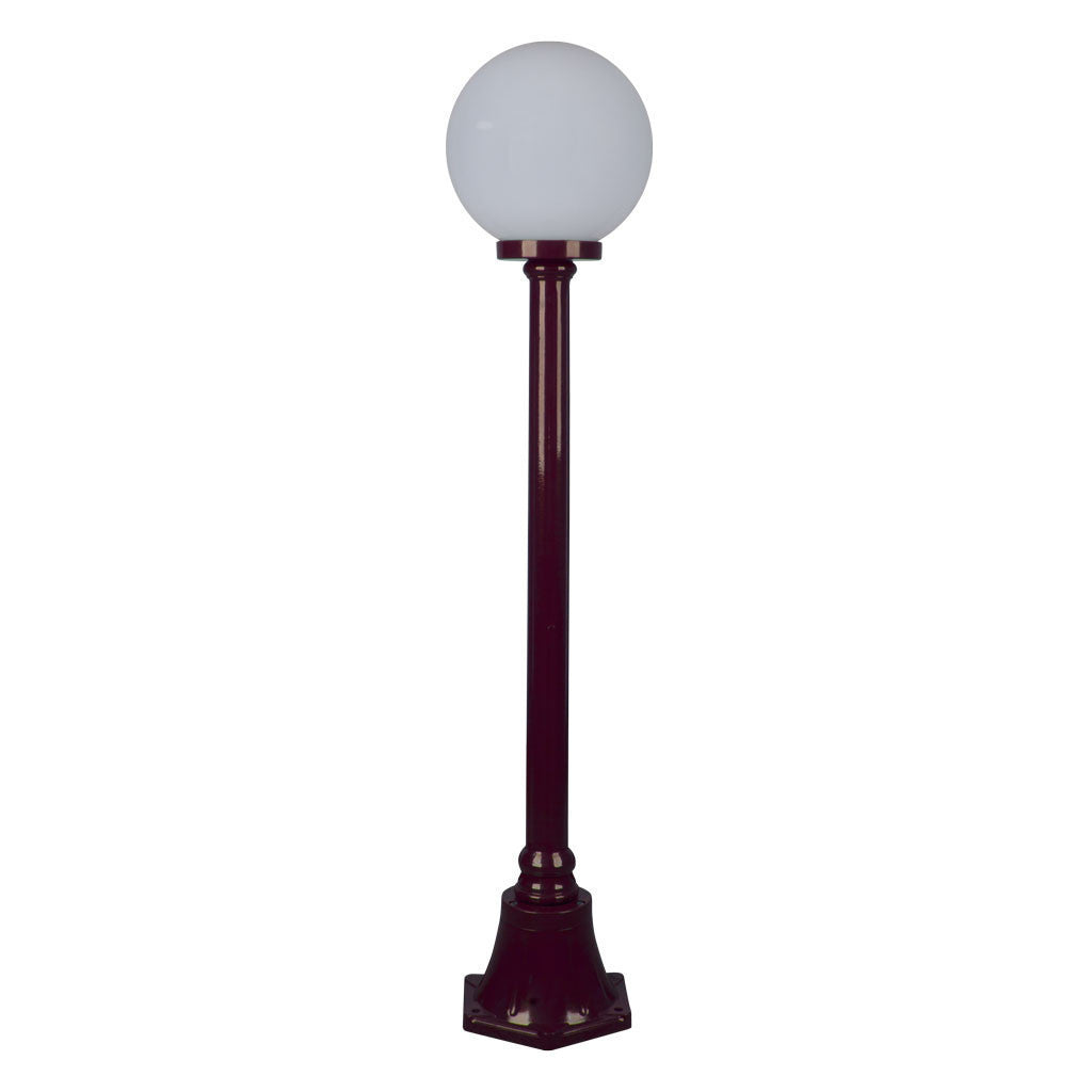 GT-553 Siena 25cm Sphere Short Post - Powder Coated Finish / E27 - Burgundy