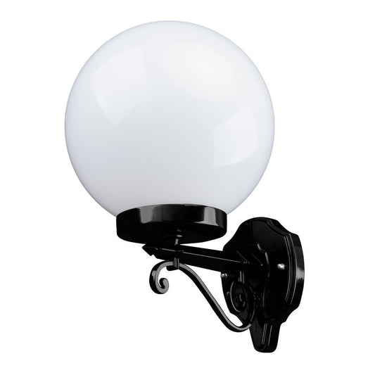 GT-545 Siena 25cm Sphere Wall Light - Powder Coated Finish / E27 - Black