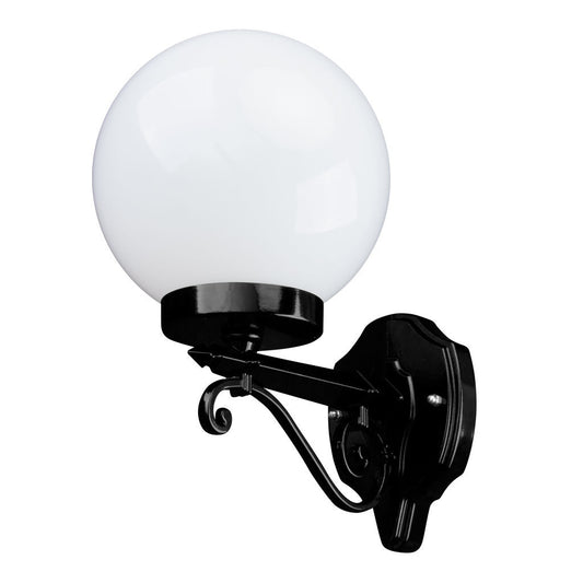 GT-544 Siena 20cm Sphere Wall Light - Powder Coated Finish / E27 - Black