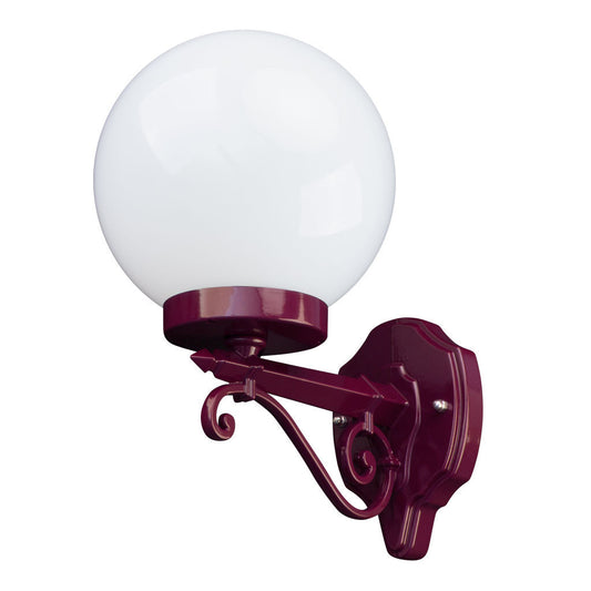 GT-544 Siena 20cm Sphere Wall Light - Powder Coated Finish / E27 - Burgundy