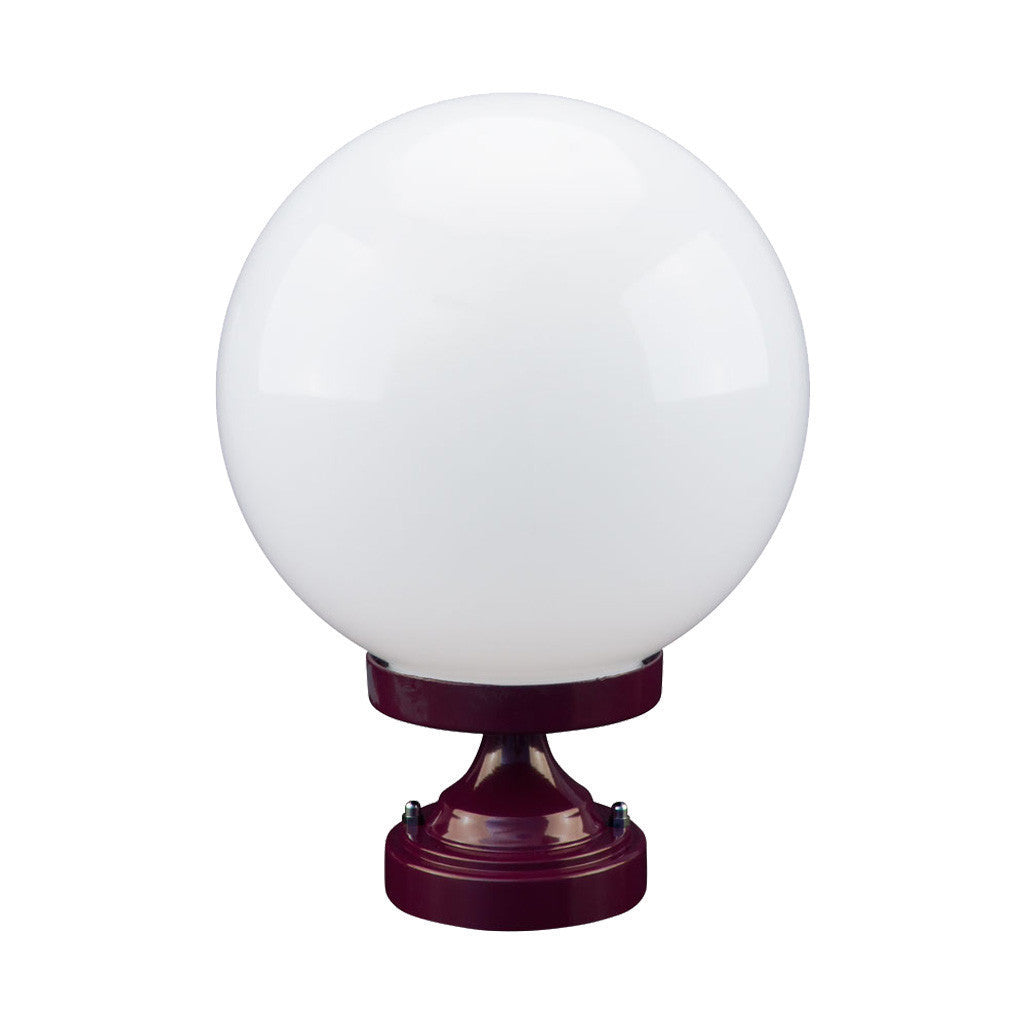 GT-531 Siena 25cm Sphere CTC Pillar Mount - Powder Coated Finish / E27 - Burgundy