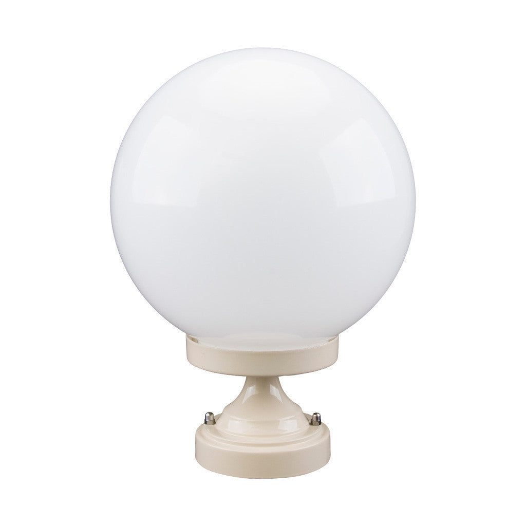 GT-531 Siena 25cm Sphere CTC Pillar Mount - Powder Coated Finish / E27 - Beige