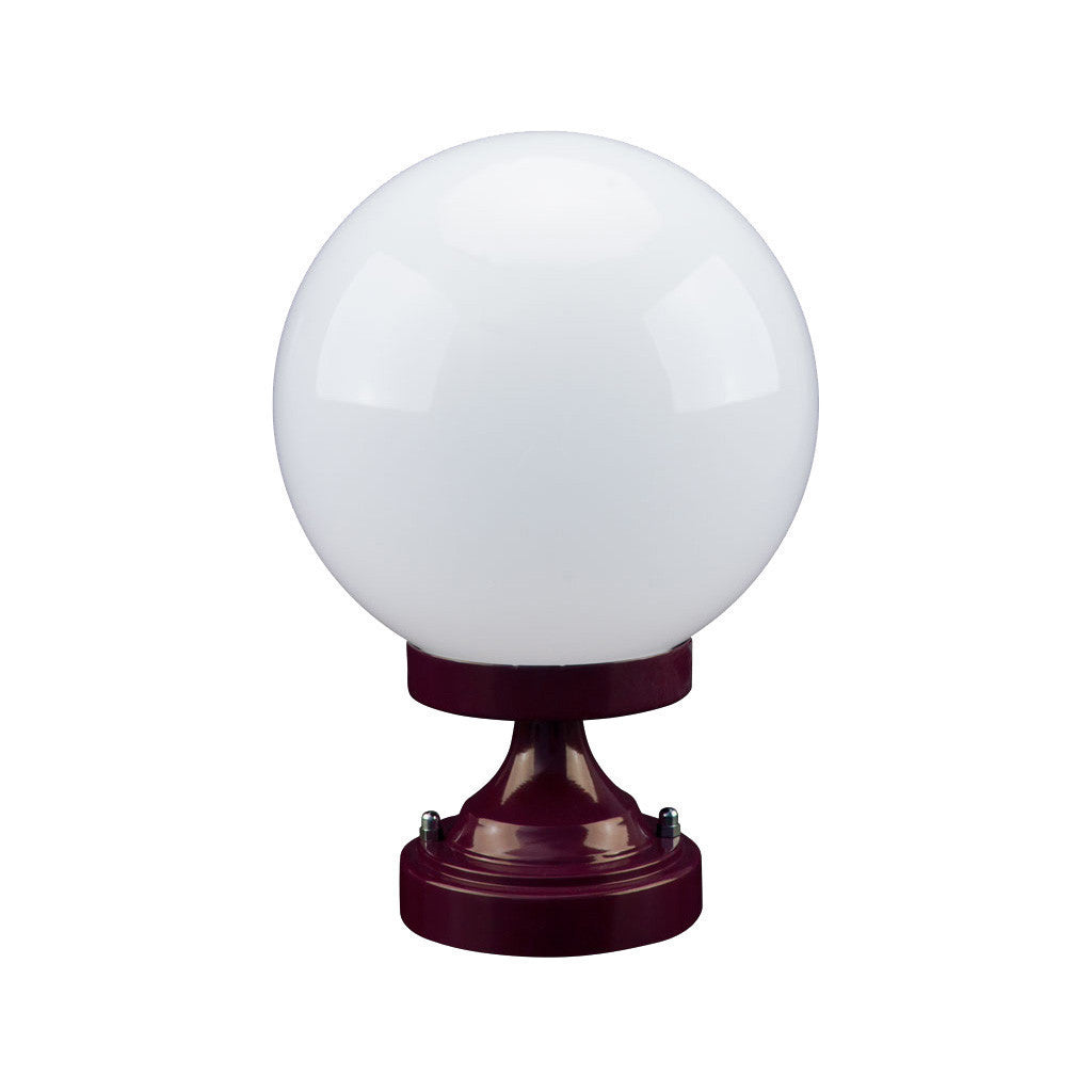 GT-530 Siena 20cm Sphere CTC Pillar Mount - Powder Coated Finish / E27 - Burgundy