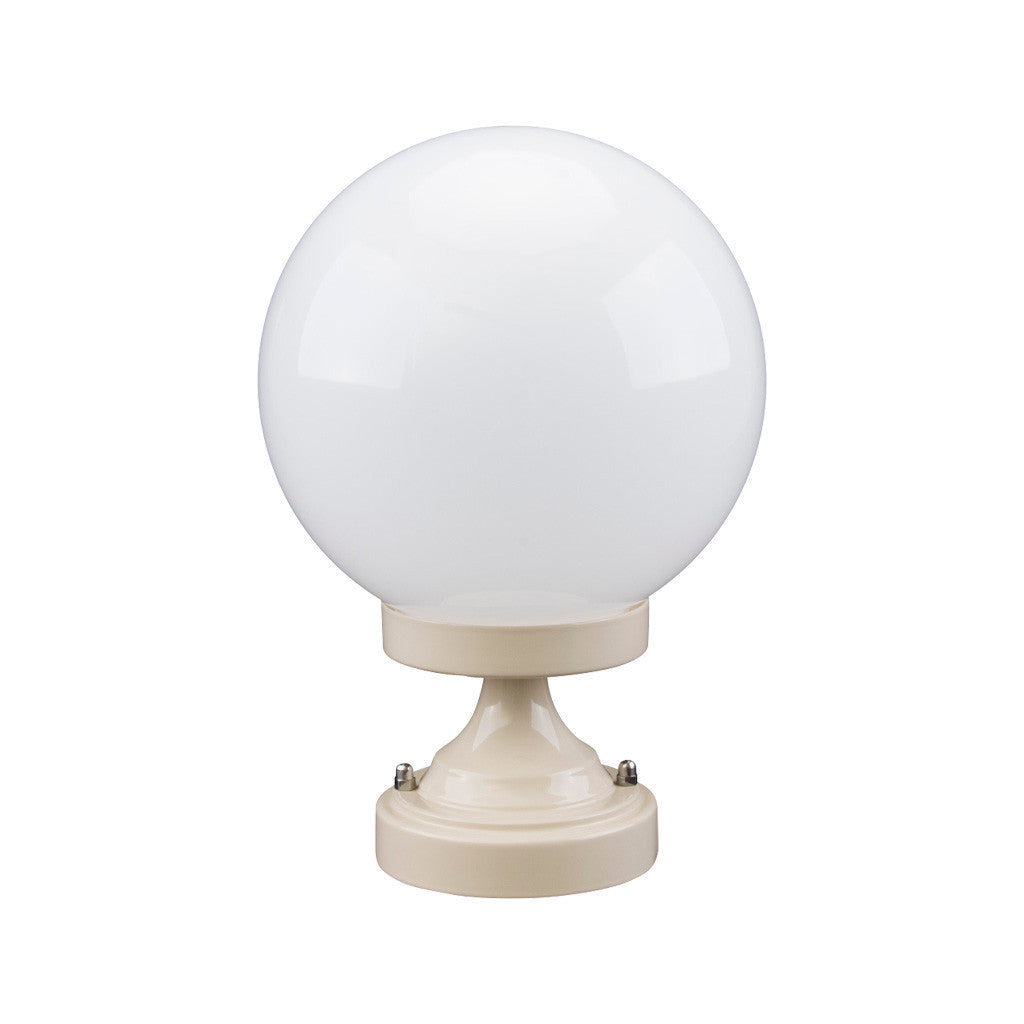 GT-530 Siena 20cm Sphere CTC Pillar Mount - Powder Coated Finish / E27 - Beige