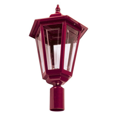 GT-486 Turin Large Post Top Light - Powder Coated Finish / B22 - Burgundy