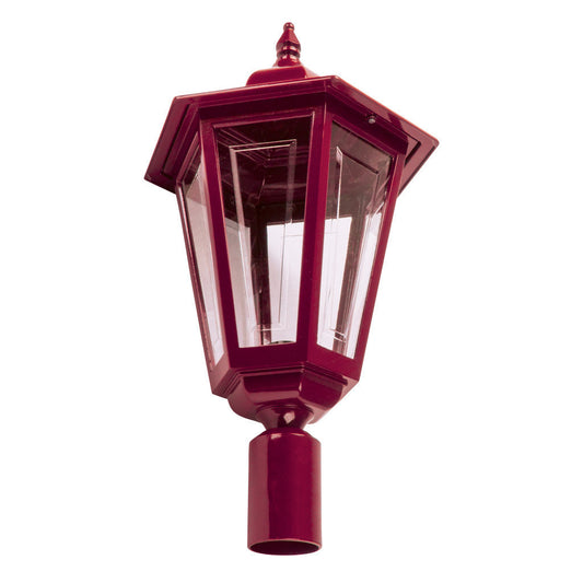 GT-486 Turin Large Post Top Light - Powder Coated Finish / B22 - Burgundy