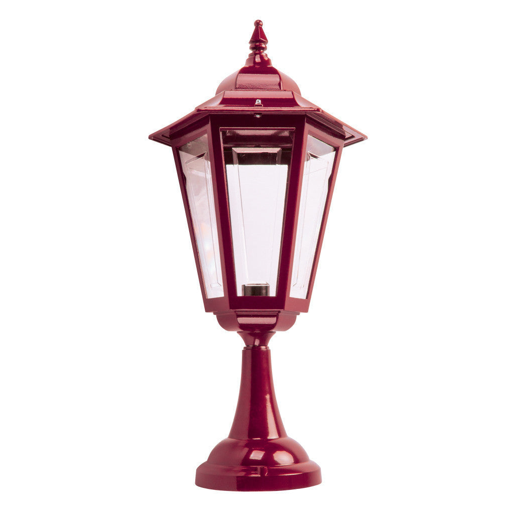 GT-483 Turin Large Pillar Mount - Powder Coated Finish / B22 - Burgundy