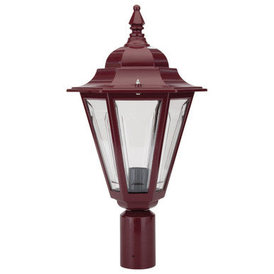 GT-439 Turin Post Top - Powder Coated Finish / B22 - Burgundy