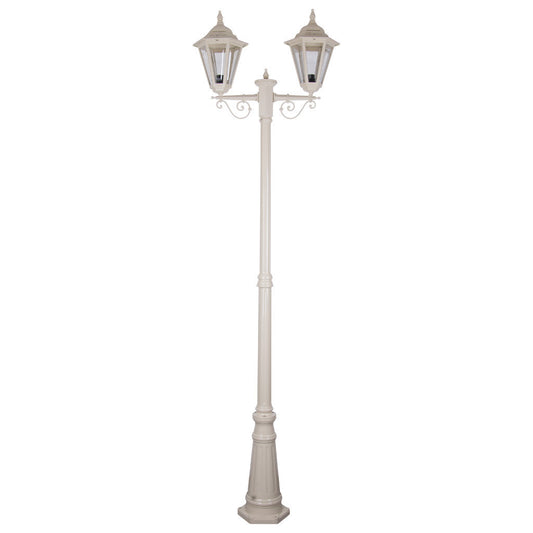 GT-430 Turin Twin Head Tall Post Light - Powder Coated Finish / B22 - Beige