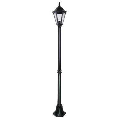 GT-426 Turin Single Head Medium Post Light -Powder Coated Finish / B22 - Black