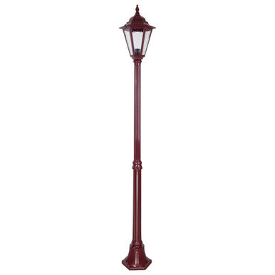 GT-426 Turin Single Head Medium Post Light -Powder Coated Finish / B22 - Burgundy