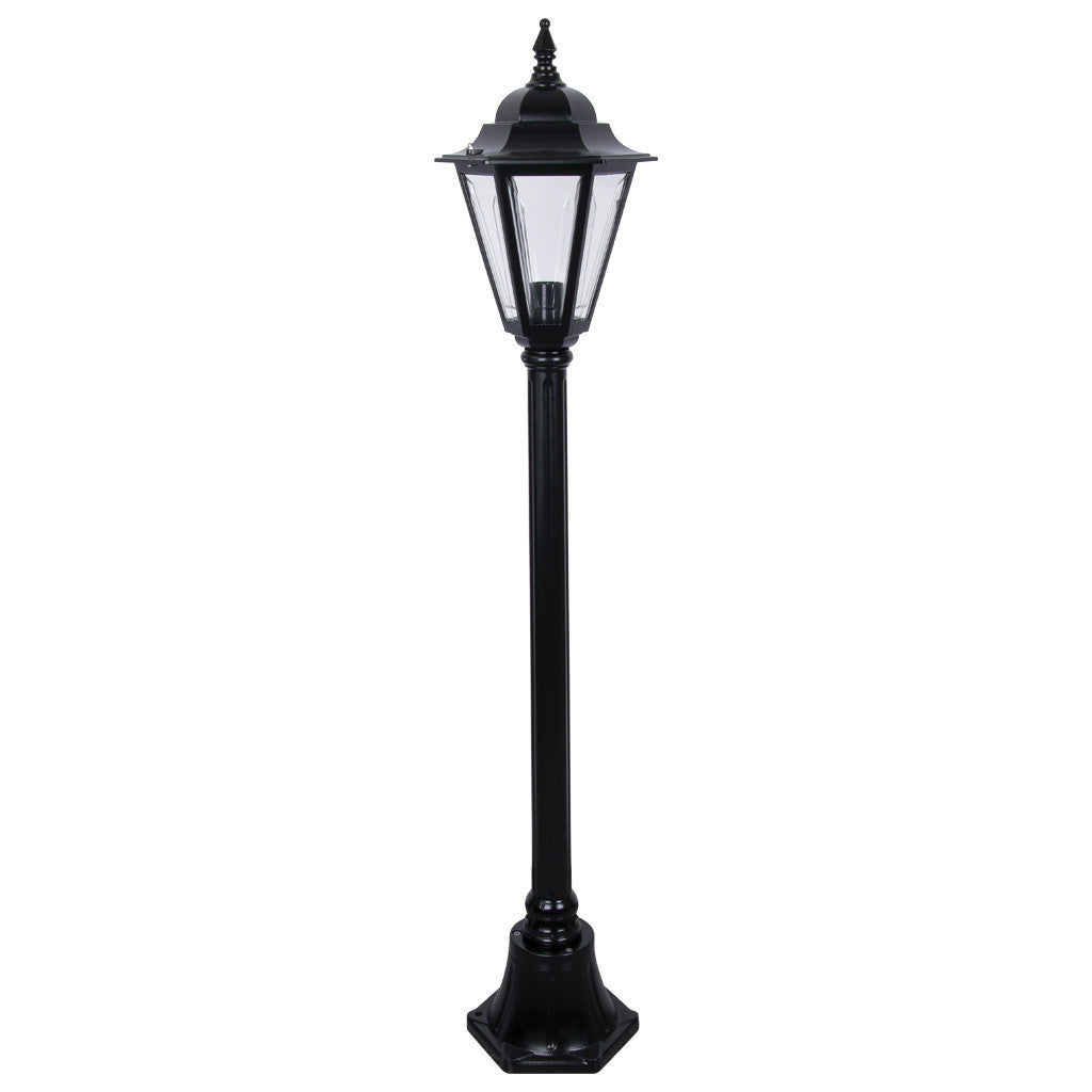GT-424 Turin Single Head Small Post Light - Powder Coated Finish / B22 - Black