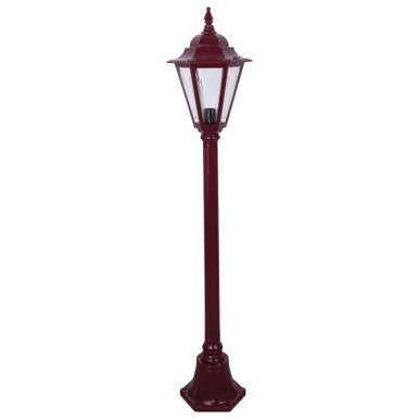 GT-424 Turin Single Head Small Post Light - Powder Coated Finish / B22 - Burgundy
