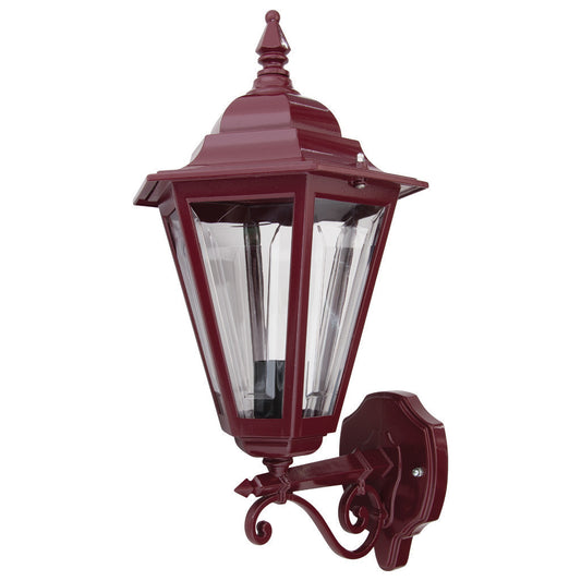 GT-421 Turin Upward Wall Light - Powder Coated Finish / B22 - Burgundy