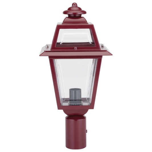 GT-289 Avignon Post Top Light - Powder Coated Finish / B22 - Burgundy