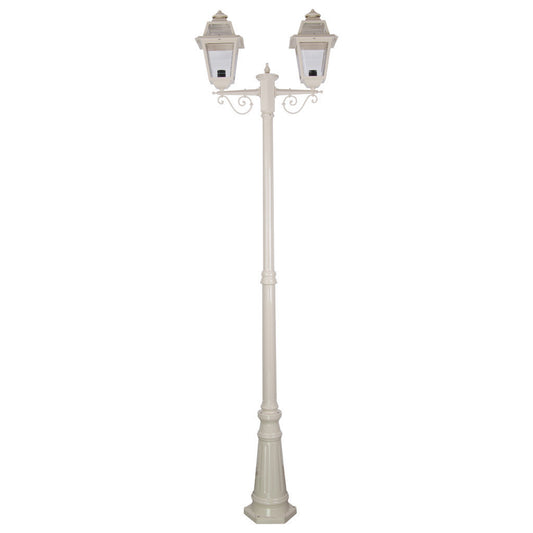 GT-280 Avignon Twin Head Tall Post Light - Powder Coated Finish / B22 - Beige