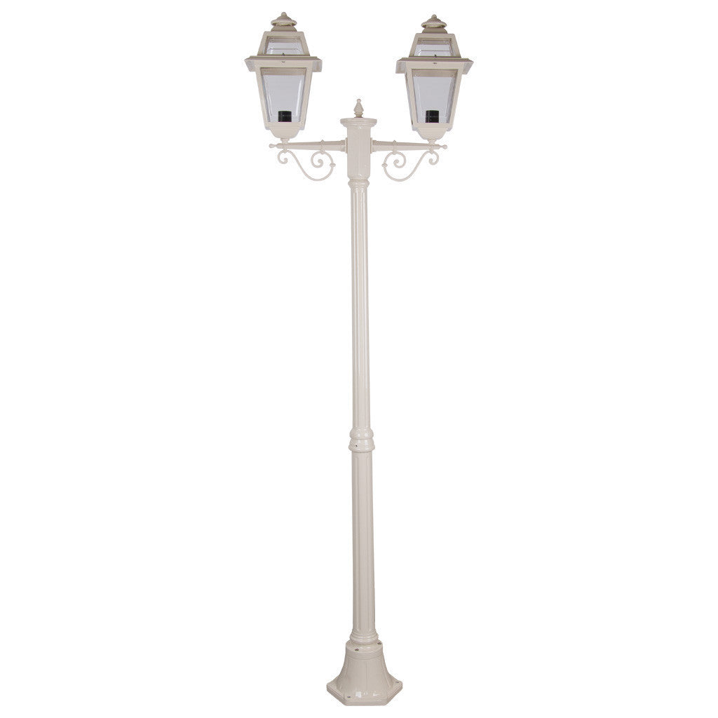 GT-277 Avignon Twin Head Medium Post Light - Powder Coated Finish / B22 - Beige
