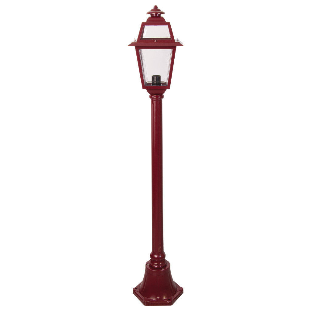 GT-274 Avignon Single Head Short Post Light - Powder Coated Finish / B22 - Burgundy