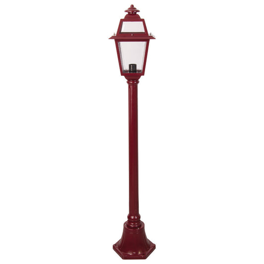 GT-274 Avignon Single Head Short Post Light - Powder Coated Finish / B22 - Burgundy