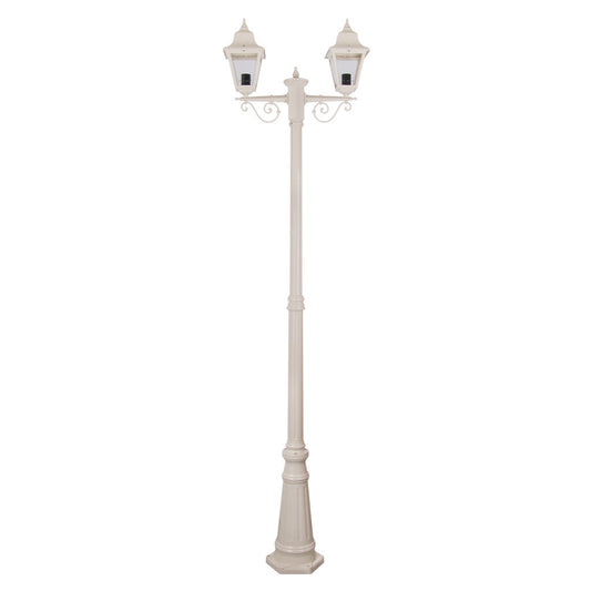 GT-240 Paris Twin Head Tall Post Light - Powder Coated Finish / B22 - Beige