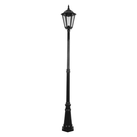 GT-168 Chester Large Single Head Tall Post Light - Powder Coated Finish / B22 - Black