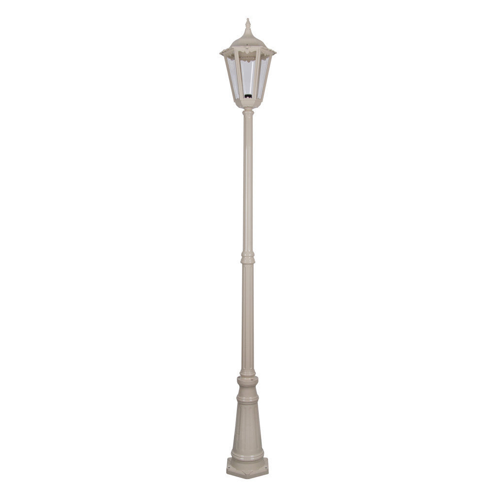 GT-168 Chester Large Single Head Tall Post Light - Powder Coated Finish / B22 - Beige