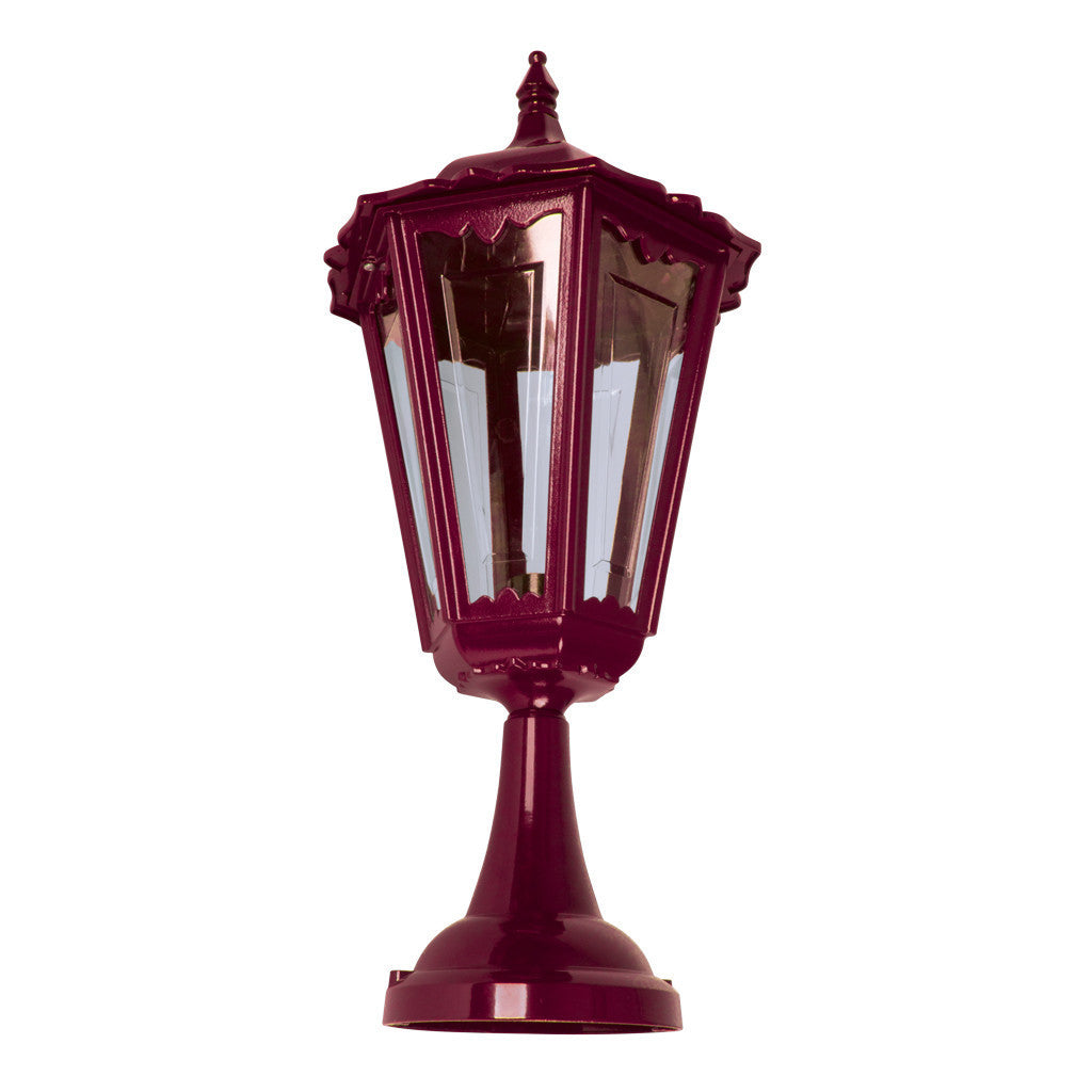 GT-163 Chester Large Pillar Mount Light - Powder Coated Finish / B22 - Burgundy