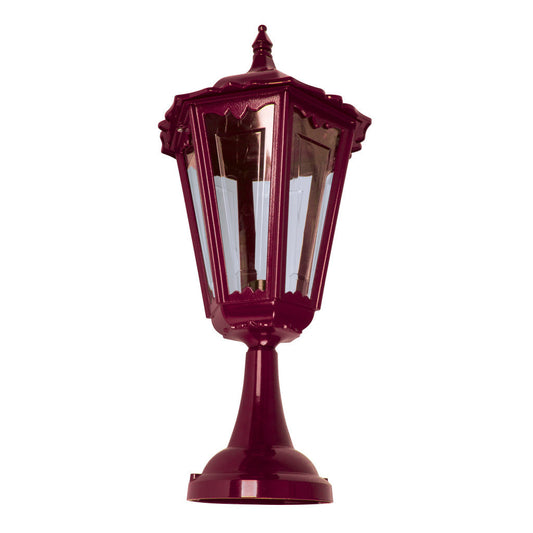 GT-163 Chester Large Pillar Mount Light - Powder Coated Finish / B22 - Burgundy