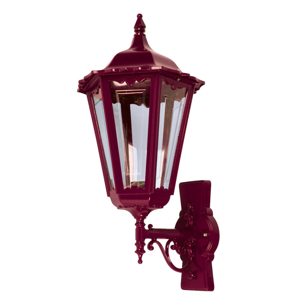 GT-161 Chester Large Upward Wall Light - Powder Coated Finish / B22 - Burgundy