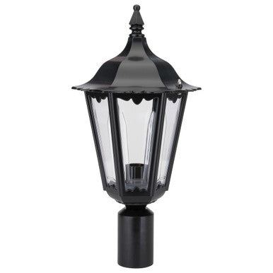 GT-149 Chester Post Top Light - Powder Coated Finish / B22 - Black