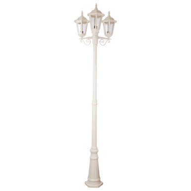 GT-142 Chester Three Head Tall Post Light - Powder Coated Finish / B22 - Beige