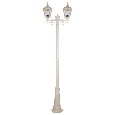 GT-140 Chester Twin Head Tall Post Light - Powder Coated Finish / B22 - Beige