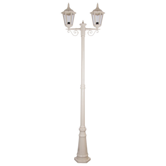 GT-140 Chester Twin Head Tall Post Light - Powder Coated Finish / B22 - Beige