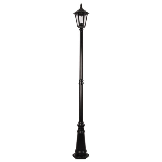 GT-138 Chester Single Head Tall Post Light - Powder Coated Finish / B22 - Black