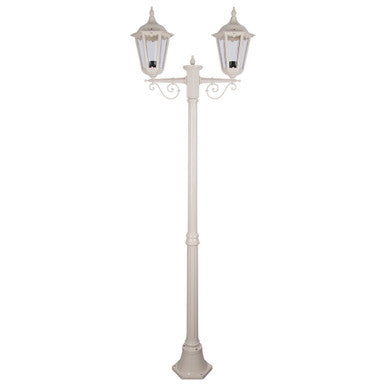 GT-137 Chester Twin Head Medium Post Light - Powder Coated Finish / B22 - Beige