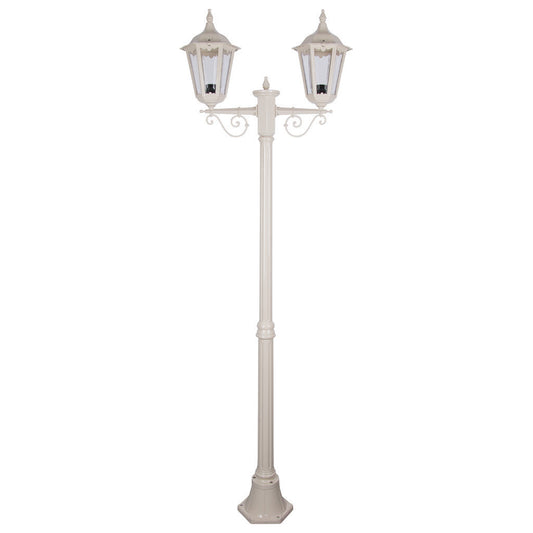 GT-137 Chester Twin Head Medium Post Light - Powder Coated Finish / B22 - Beige