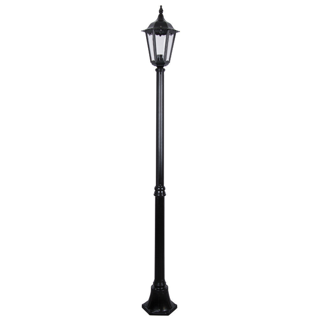 GT-136 Chester Twin Head Short Post Light - Powder Coated Finish / B22 - Black