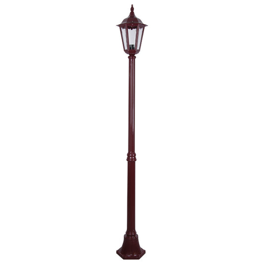 GT-136 Chester Twin Head Short Post Light - Powder Coated Finish / B22 - Burgundy