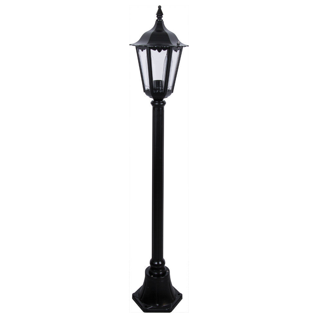 GT-134 Chester Single Head Short Post Light - Powder Coated Finish / B22 - Black